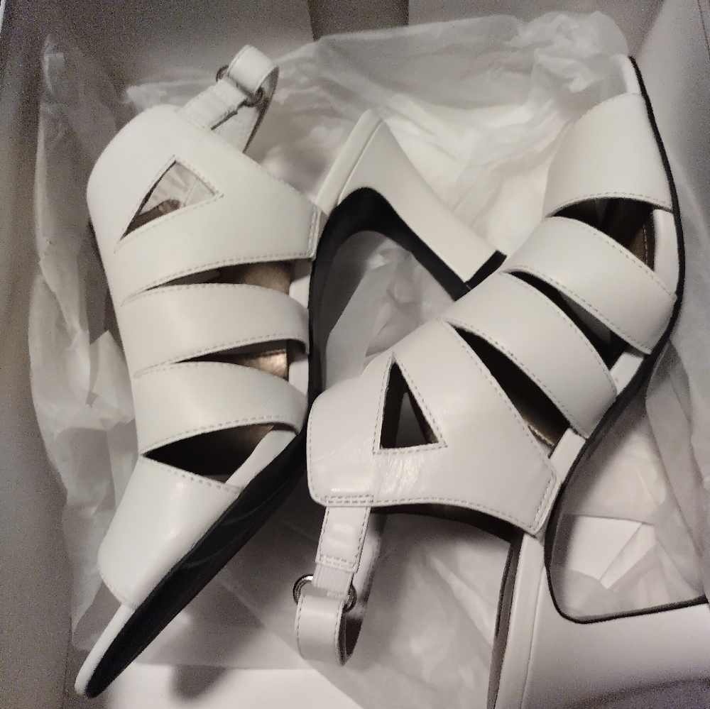 White leather Array Laguna Nappa sandals